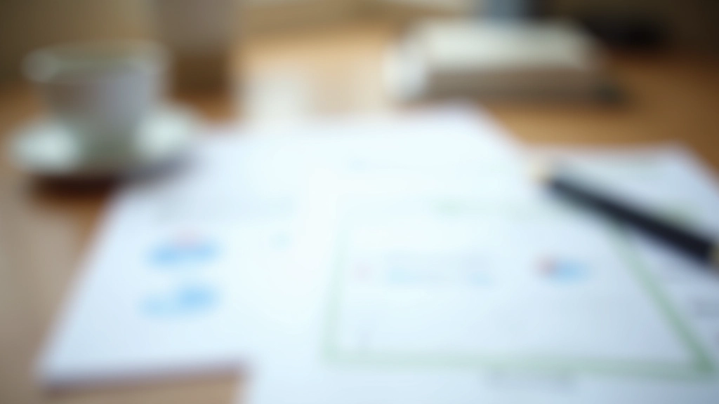 Collection of school documents, budget reports, and performance data sheets spread on desk